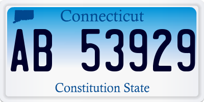 CT license plate AB53929