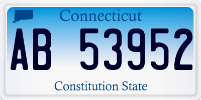 CT license plate AB53952