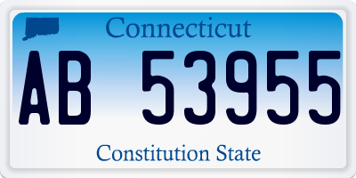 CT license plate AB53955