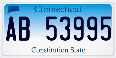 CT license plate AB53995