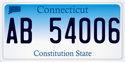 CT license plate AB54006