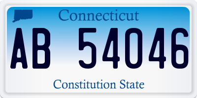 CT license plate AB54046