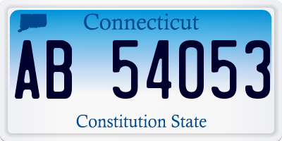 CT license plate AB54053