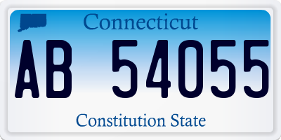 CT license plate AB54055