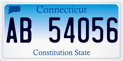 CT license plate AB54056