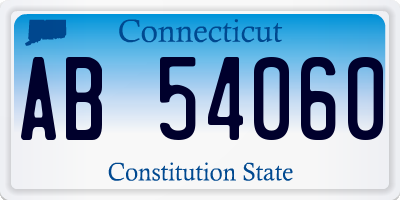 CT license plate AB54060