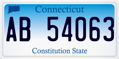 CT license plate AB54063