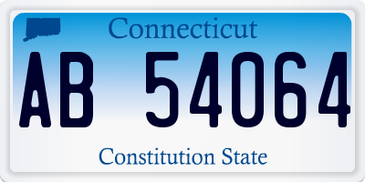 CT license plate AB54064