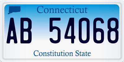 CT license plate AB54068