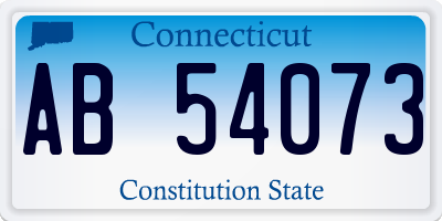 CT license plate AB54073