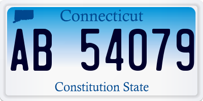 CT license plate AB54079