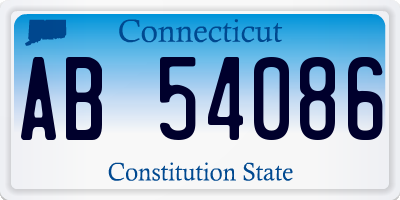 CT license plate AB54086