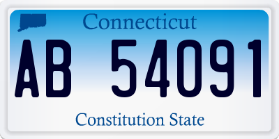 CT license plate AB54091