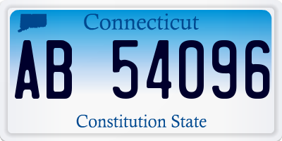 CT license plate AB54096