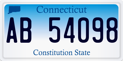 CT license plate AB54098