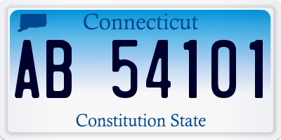 CT license plate AB54101