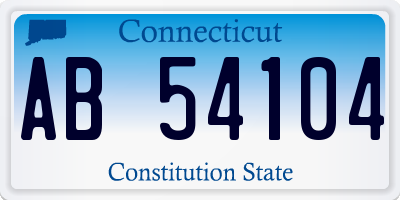 CT license plate AB54104