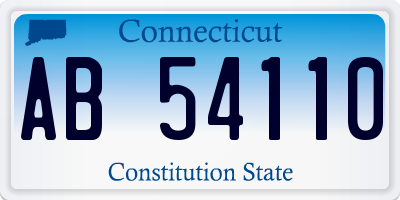 CT license plate AB54110