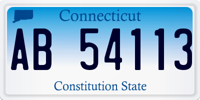 CT license plate AB54113