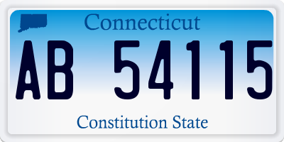 CT license plate AB54115