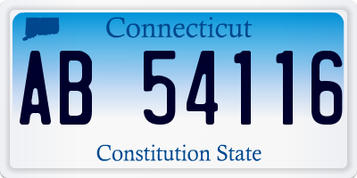 CT license plate AB54116