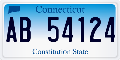 CT license plate AB54124