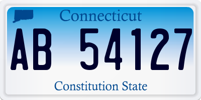 CT license plate AB54127