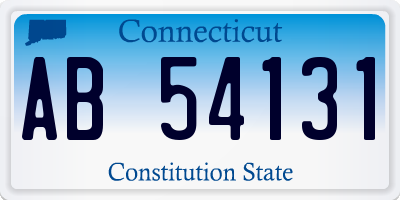 CT license plate AB54131