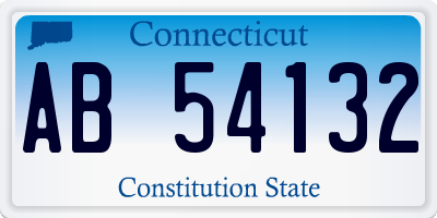 CT license plate AB54132