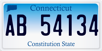 CT license plate AB54134