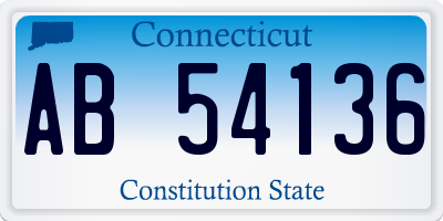 CT license plate AB54136