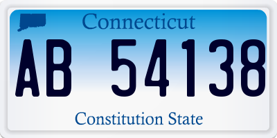 CT license plate AB54138