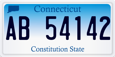 CT license plate AB54142