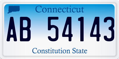 CT license plate AB54143