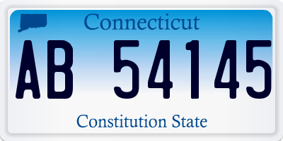 CT license plate AB54145