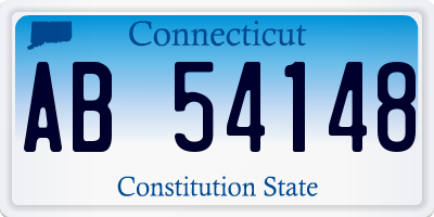 CT license plate AB54148