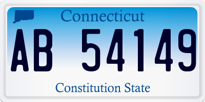 CT license plate AB54149