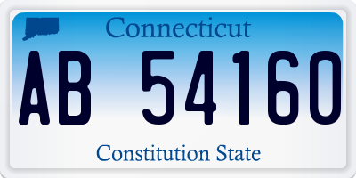 CT license plate AB54160