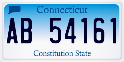 CT license plate AB54161