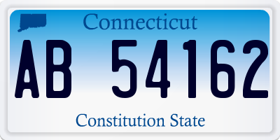 CT license plate AB54162