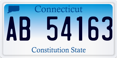 CT license plate AB54163