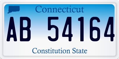 CT license plate AB54164