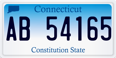 CT license plate AB54165