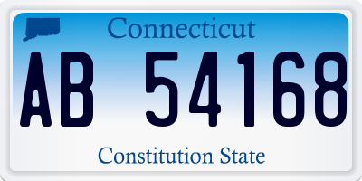 CT license plate AB54168