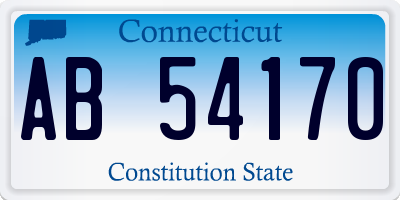 CT license plate AB54170