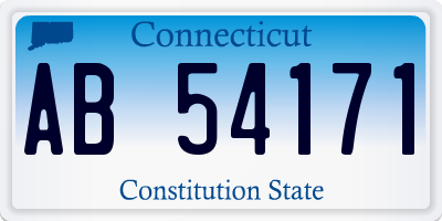 CT license plate AB54171