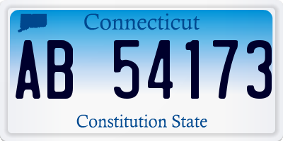 CT license plate AB54173