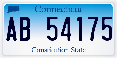 CT license plate AB54175