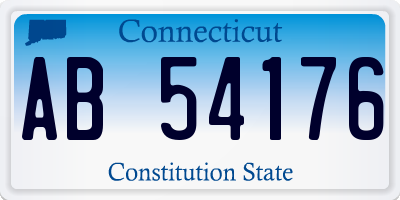 CT license plate AB54176