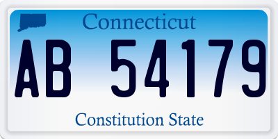 CT license plate AB54179